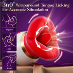 First Kiss vibrator showing 360-degree tongue motion for external stimulation
