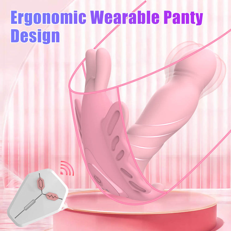 Body-contoured butterfly design for hands-free wear