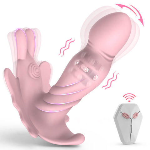 Flutter remote-control wearable butterfly vibrator