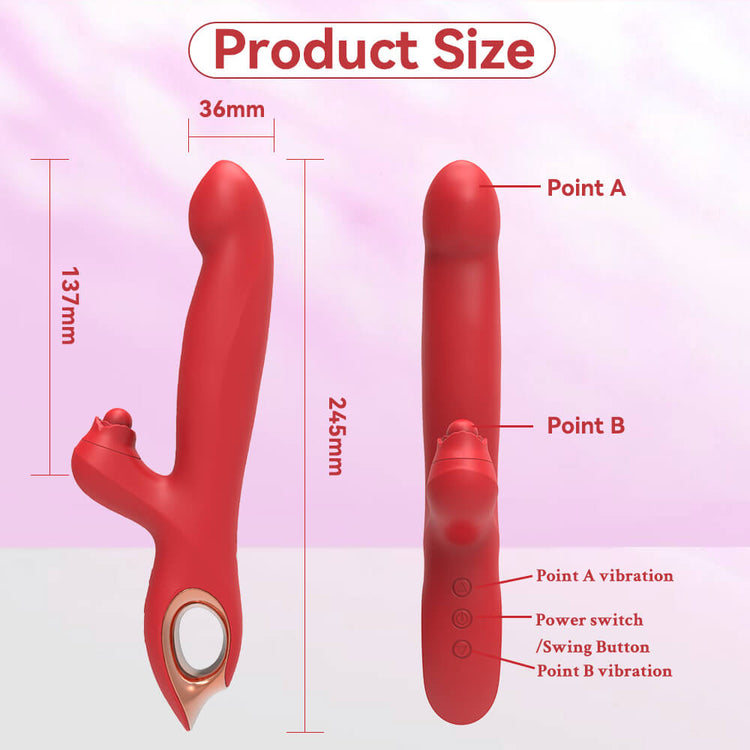 Gala G-spot vibrator dimensions and insertable length