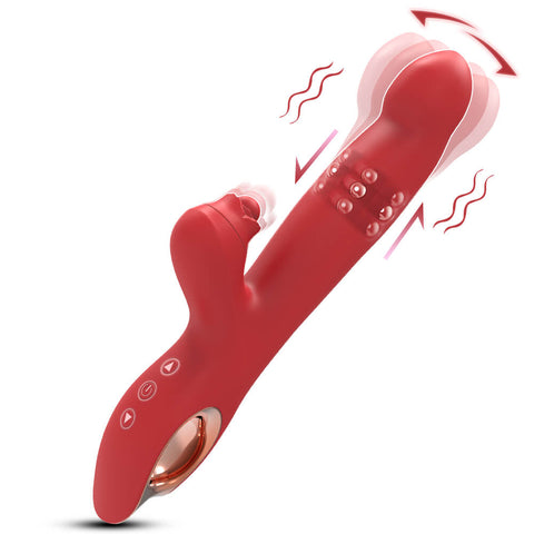 Gala rolling bead G-spot vibrator with clitoral stimulator