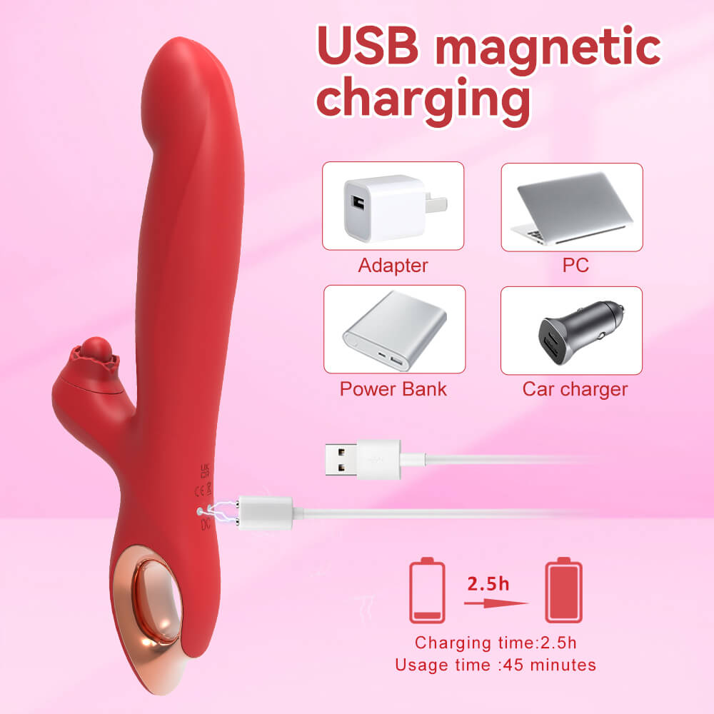 Gala rechargeable G-spot vibrator with USB charging cable