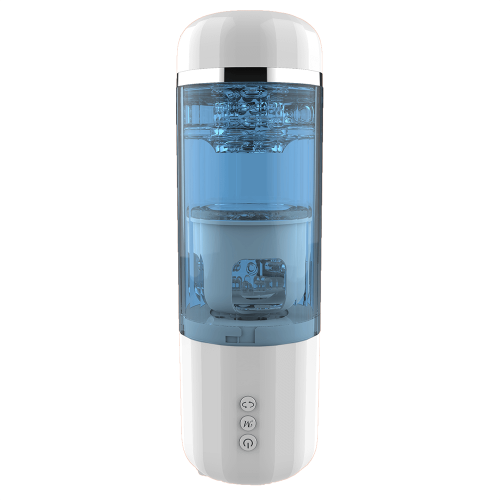 Gleam automatic male masturbator with transparent chamber and front controls