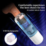 Gleam rechargeable male stroker with textured sleeve and USB charging