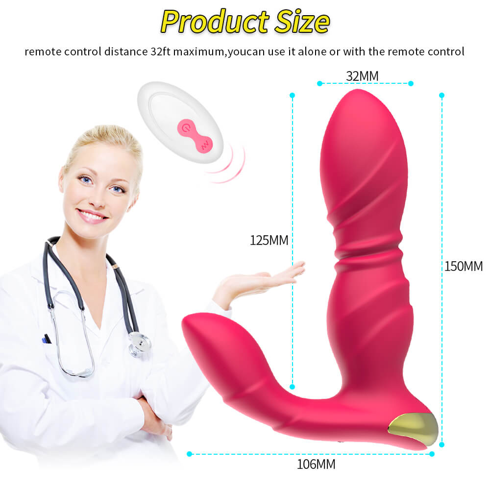 Spark thrusting butt plug dimensions with 125 mm main section and 32 mm maximum width
