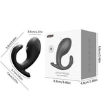 Little Whale prostate vibrator dimensions with 93 mm height and 35 mm maximum head width