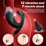 Little Whale prostate vibrator showing vibration, microcurrent contact and illustrated use positions