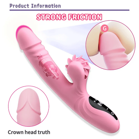 Pink Lotus clit licker and thrusting G-spot vibrator