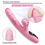 head detail of lotus clitoral licking g-spot vibrator