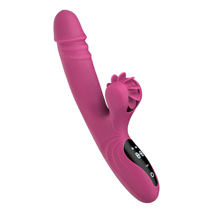 purple lotus clitoral licking & g-spot vibrator
