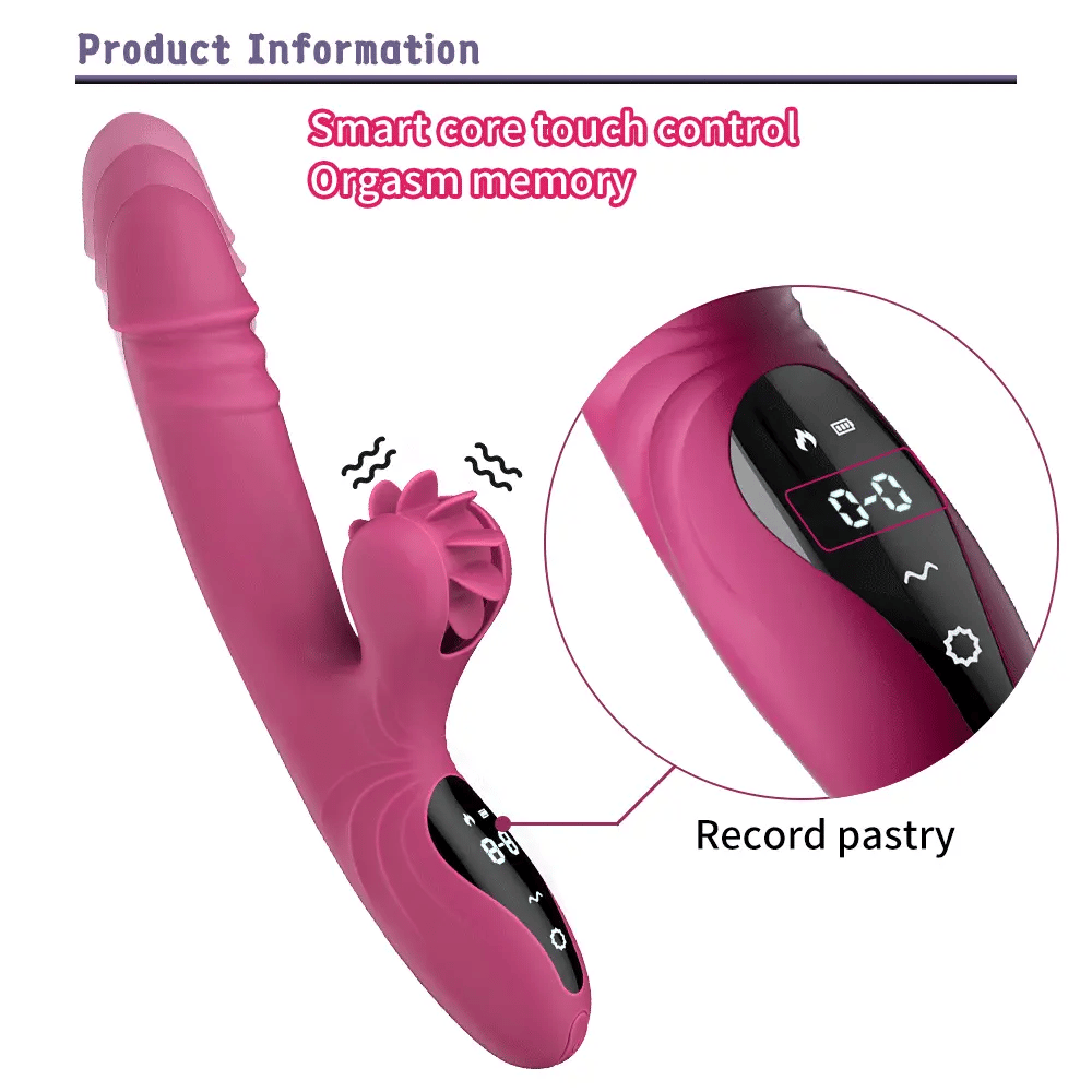 Lotus thrusting vibrator with previous-setting memory function