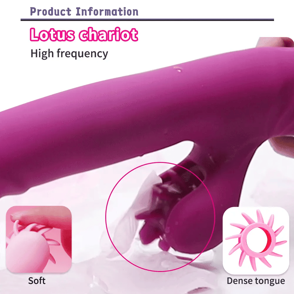 Close-up of the Lotus windmill-style silicone clit licker head