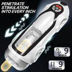 Martin transparent male masturbator with 9 thrusting speeds and 9 vibration modes