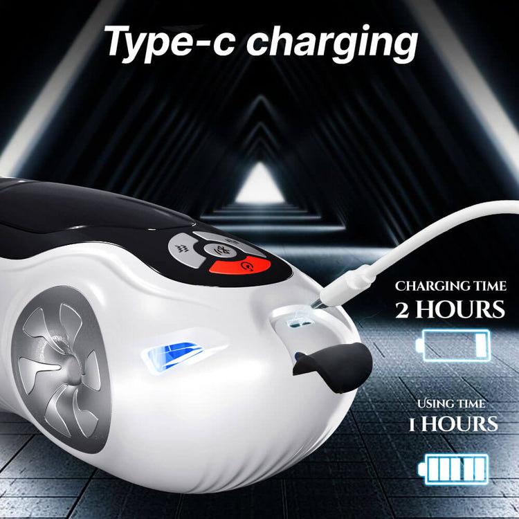 Martin Type-C charging with two-hour charge time and up to one-hour use