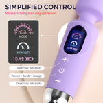 Mira wand vibrator digital display with vibration mode and intensity controls