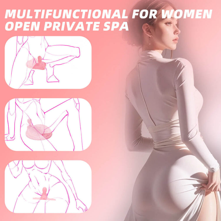 Illustrated seated positions for using the Phoenix unisex anal vibrator