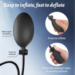 Puffy prostate massager handheld air pump with inflation and air release instructions