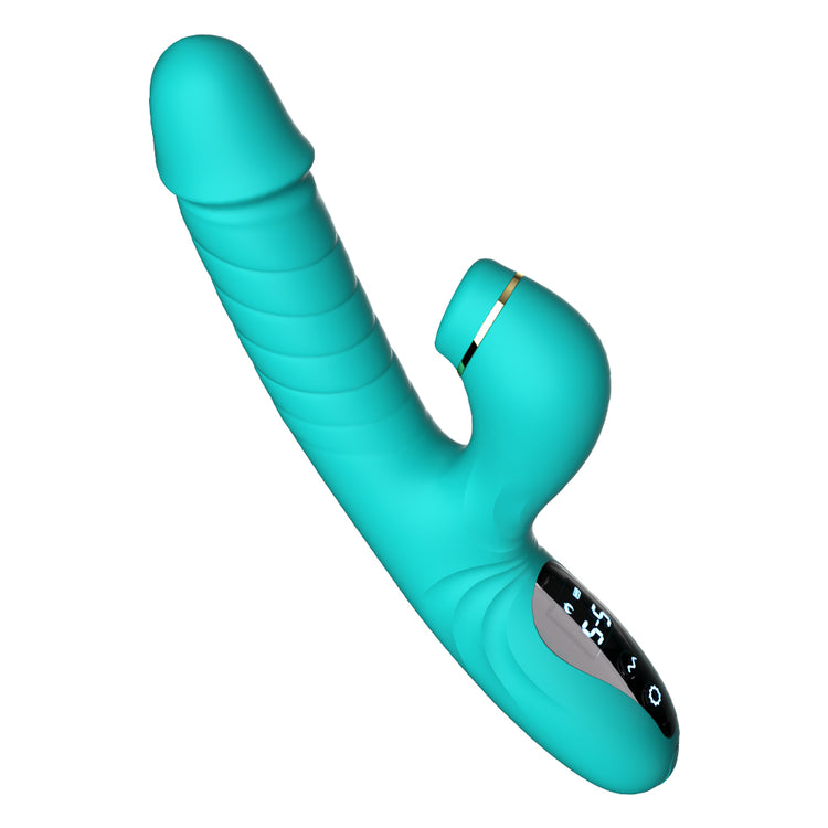 pulse-g-spot-thrusting-and-licking-and-heating-vibrator-green