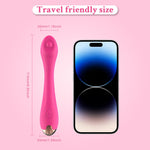 Pure G spot vibrator dimensions showing 174 mm length, 33 mm body width and 30 mm tip width