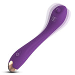 Purple Pure thumb-shaped G spot vibrator with flexible curved body