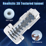 Soft removable 3D textured sleeve inside the Rocket male masturbator