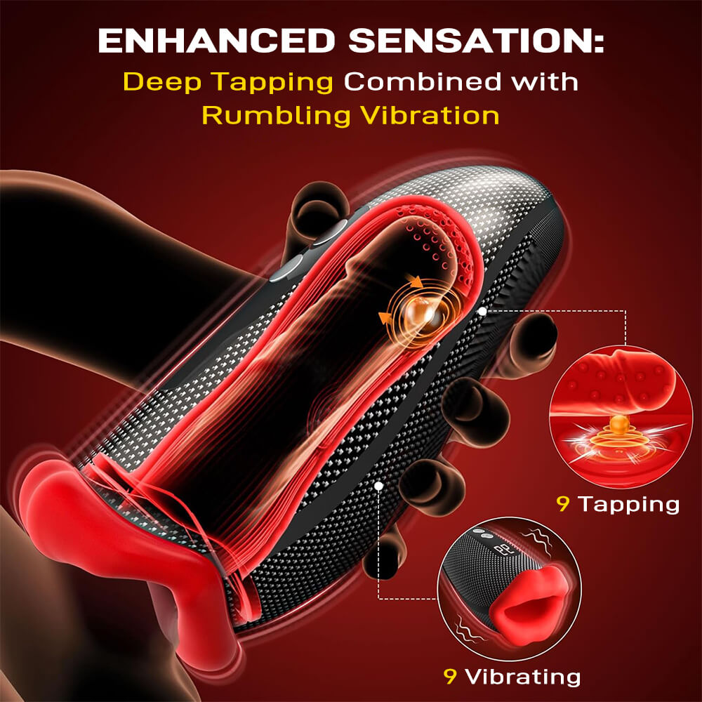 Seabull male vibrator with 9 tapping and 9 vibration settings