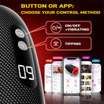 Seabull male vibrator with physical buttons and mobile app control