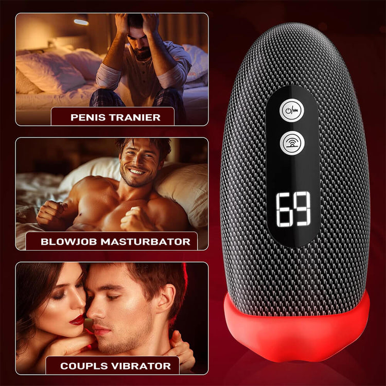 Seabull male vibrator and penis trainer with digital display