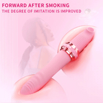 Seahorse automatic thrusting vibrator shown with forward and backward shaft movement