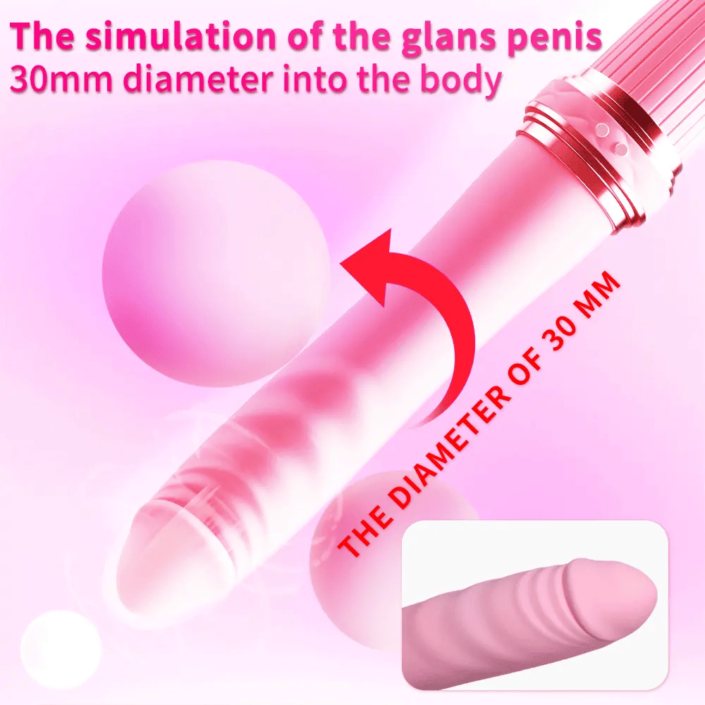 Seahorse textured thrusting vibrator shaft showing its 30 mm diameter