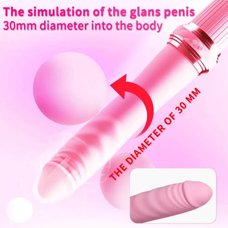 Seahorse textured thrusting vibrator shaft showing its 30 mm diameter