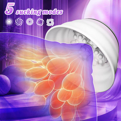 Seraphie purple nipple suction vibrator