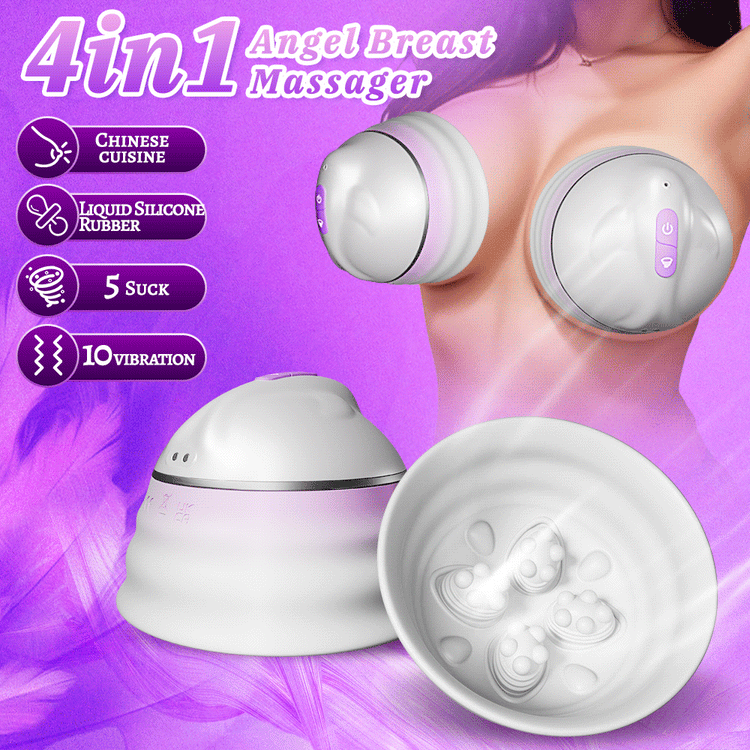 Seraphie dual-cup nipple suction massager