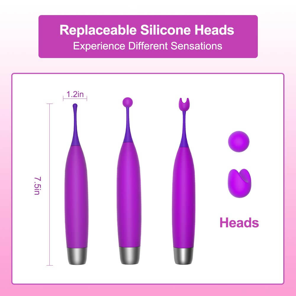 Smurfs vibrator dimensions with pointed tip, round head and forked head configurations