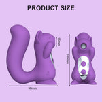 Squirluxe size guide showing its curved G-spot arm and 100 mm body height