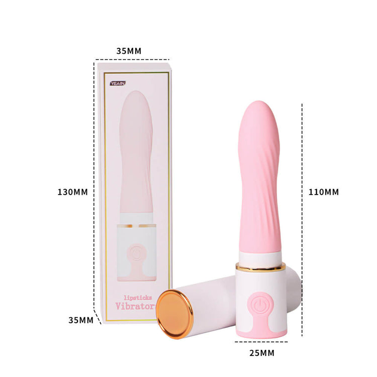 Stun Bomb vibrator and packaging showing a 110 mm product length and 25 mm width