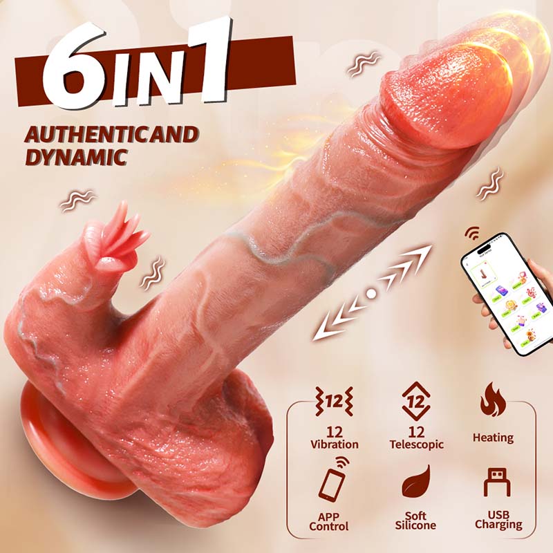 Triton 6-in-1 app controlled thrusting dildo feature overview