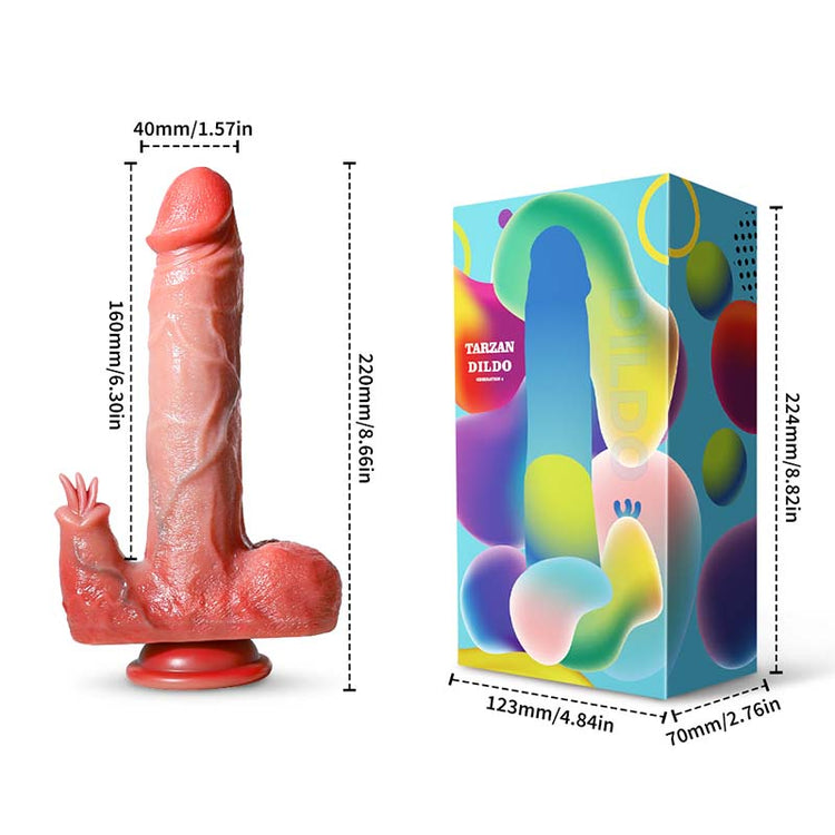 Triton 6.3 inch insertable dildo dimensions and package size
