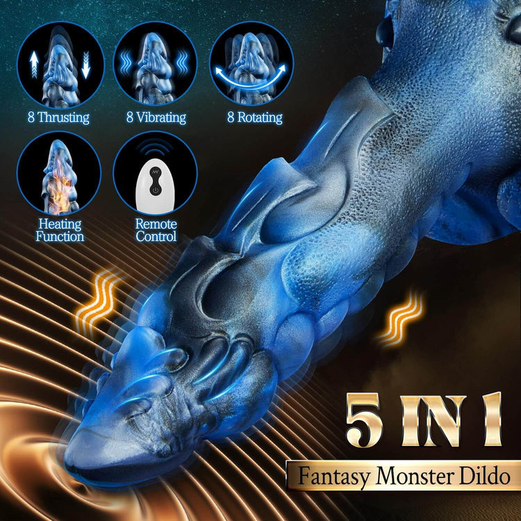 Tyrant fantasy dildo with 8 thrusting, vibration and rotation modes