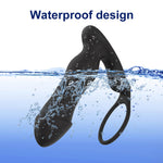 Black Vibe prostate massager displayed in water to illustrate its IPX6 rating