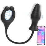 Vortex app-controlled vibrating cock ring with connected anal plug