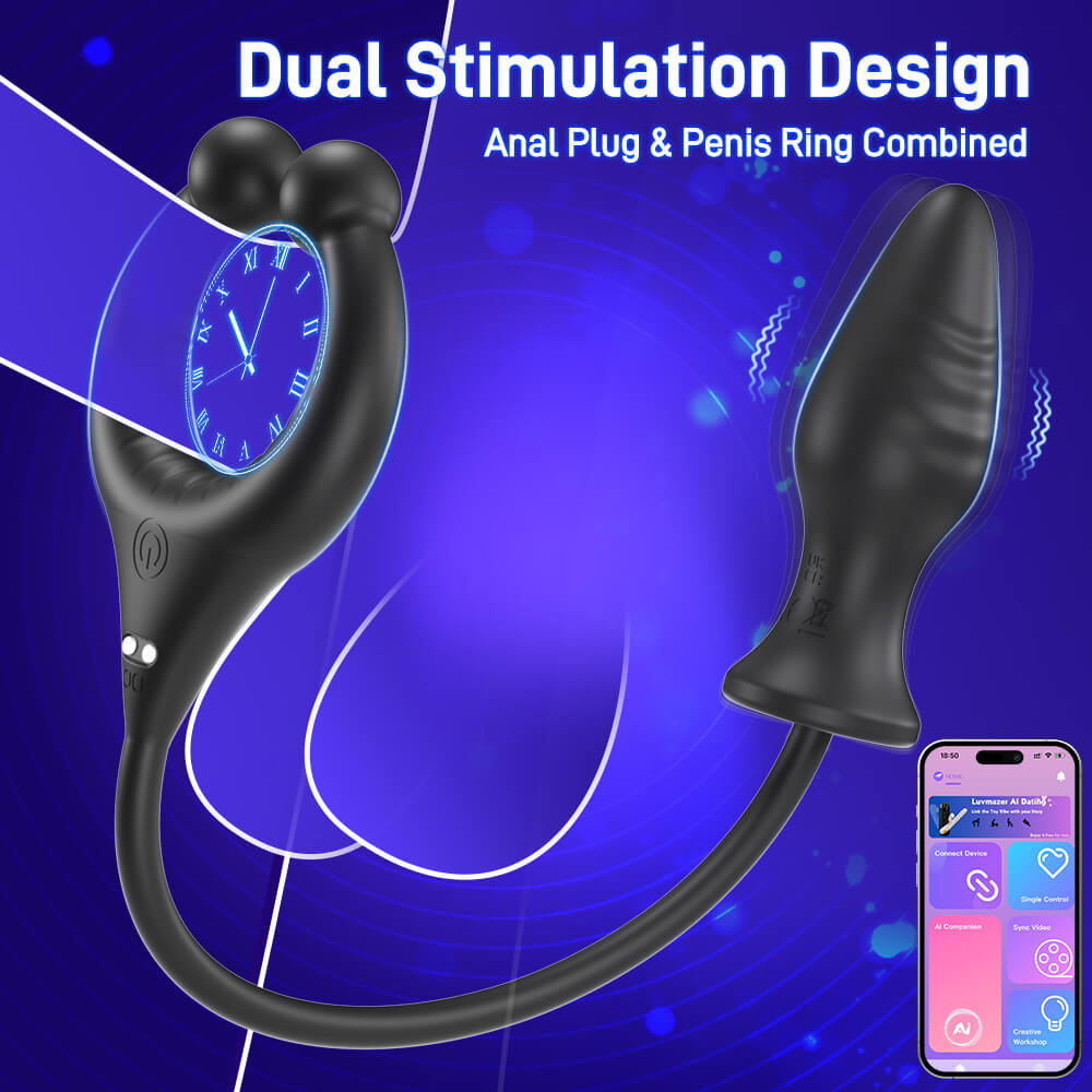 Vortex app-controlled couples toy with long-distance partner control