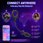 Vortex dual stimulation design combining a vibrating cock ring and anal plug
