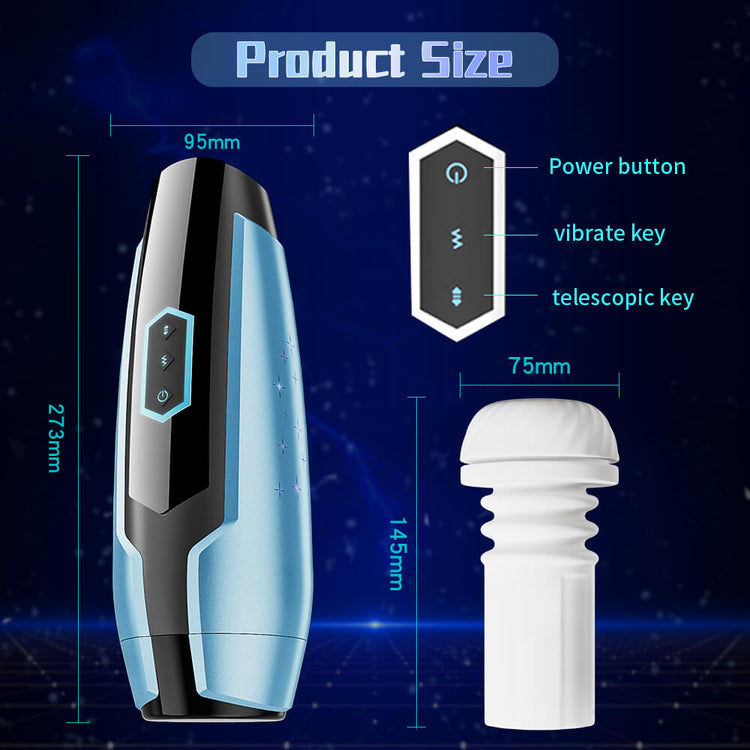 Warrior automatic masturbator dimensions and three-button control panel