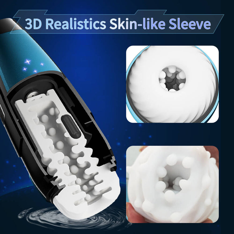 Warrior removable male stroker sleeve with raised internal textures