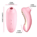 Wolfdog tongue vibrator size guide showing 115 mm length and 47 mm width